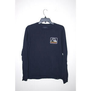Quicksilver Navy longsleeve Logo Regular fit T-Shirt Size Medium